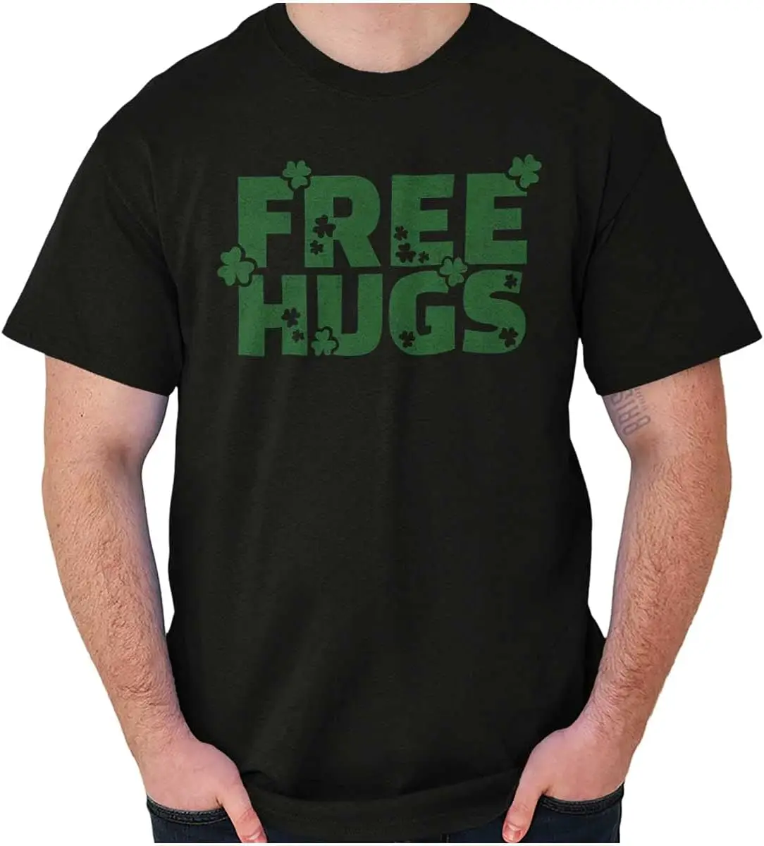 Free Hugs Cute Optimistic St. Pattys Graphic T Shirt Men or Women