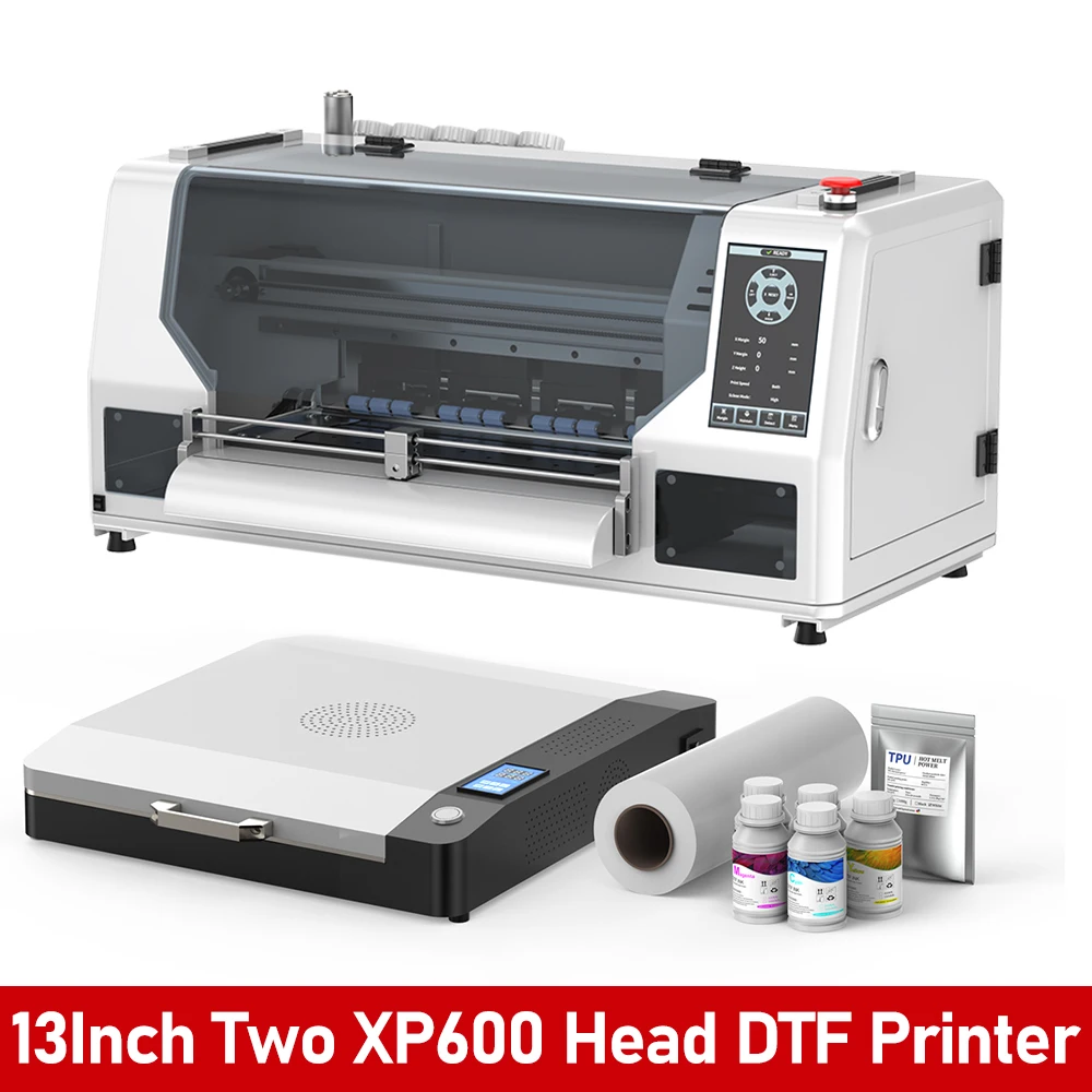 

Принтер A3 DTF Две печатающих головки Epson XP600 Принтер DTF 13 дюймов с шейкером Принтер DTF для прямой передачи пленки для футболок всех тканей