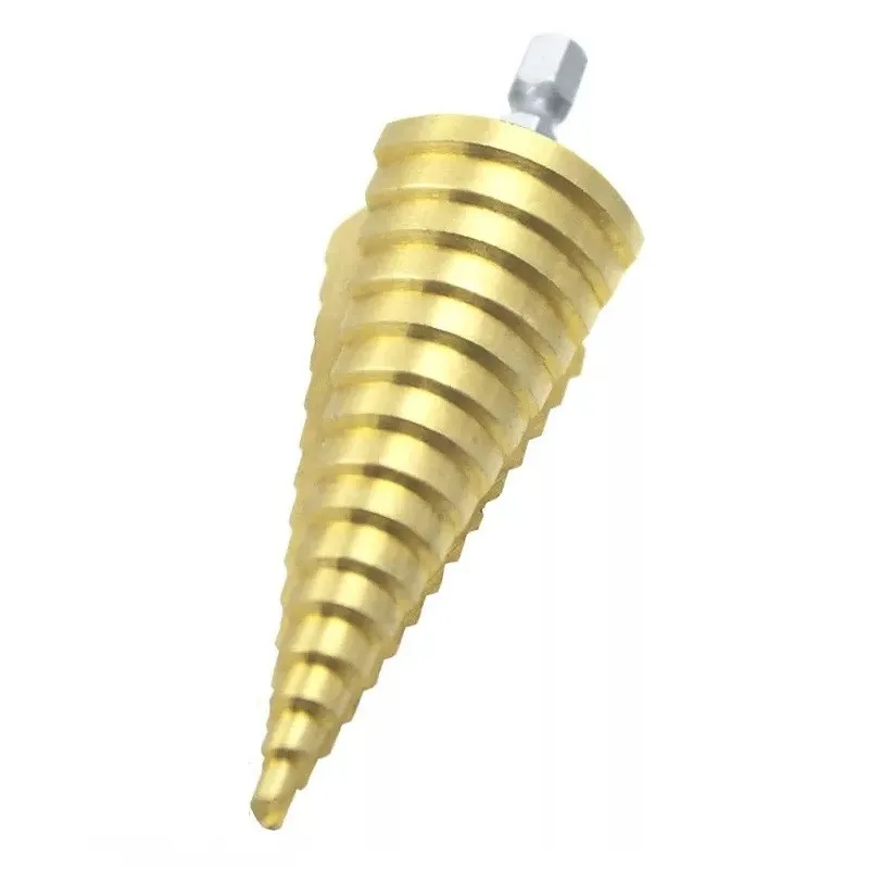 High Speed Steel Hexagonal Shank Straight Groove Ladder Drill 3 Sided Shanks For Steel Brass Wood Plastic Cut Holes Hand Tool