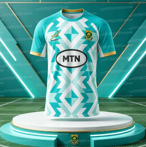Südafrika Springboks Rugby-Trikot, Sportshirt, Springbok-Nationalmannschaft, Fan, Freizeit-Trainingsoberteil, Rugby-Uniform, passend für die ganze Familie. – Detail 4
