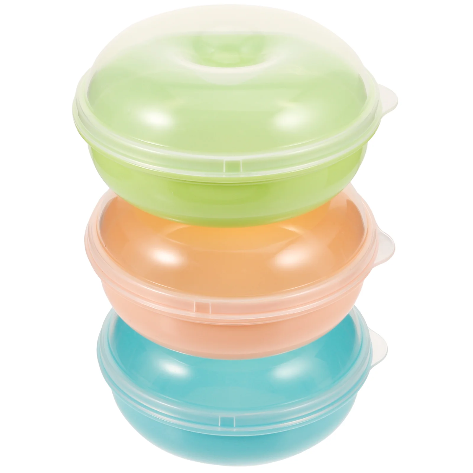 

3 Pcs Portable Bread Storage Box Food Containers Charcuterie Pp Donut Keeper Holder for Kitchen Counter