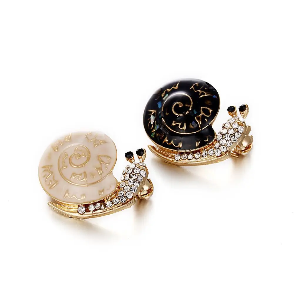 Enamel Abalone Shell Snails Elegant Exquisite Brooch Corsage Animal Brooches Women Men Suit  Accessories Pins