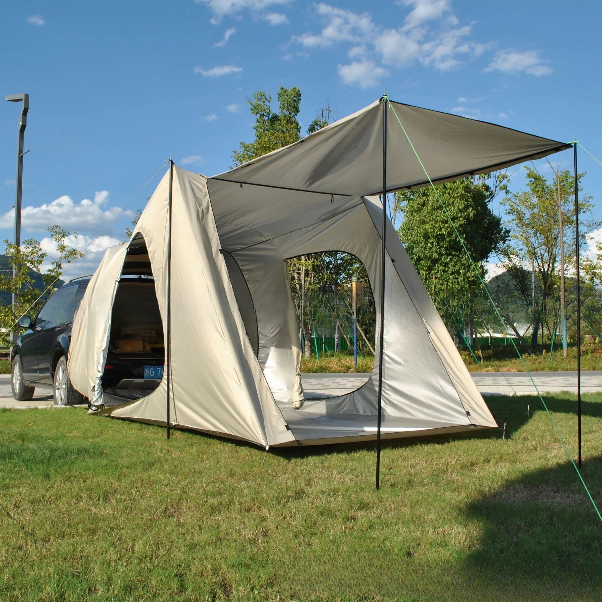 Outdoor camping bed car tent rear extension expansion tent, self-driving tour rear tent