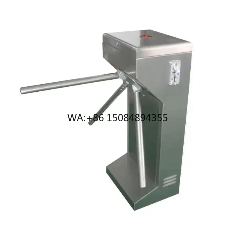 3-Arm Stainless Steel Turnstile Pedestrian Access Control System Card Swipe Security Gate