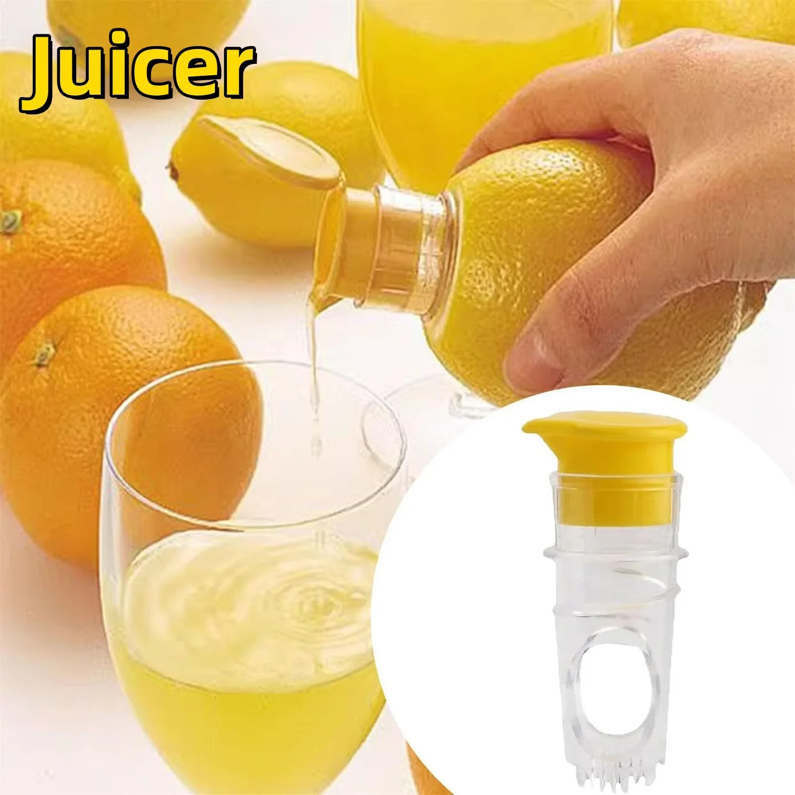 New Plastic Manual Citrus Juicer - Mini Lemon Orange Squeezer Easy Operation Juice Extractor for Kitchen Freshness Preserving