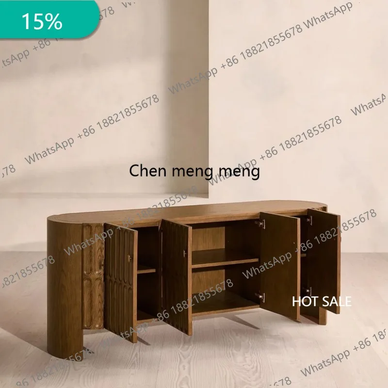 M132 Medieval solid wood dining side cabinet, living room locker, designer home storage cabinet
