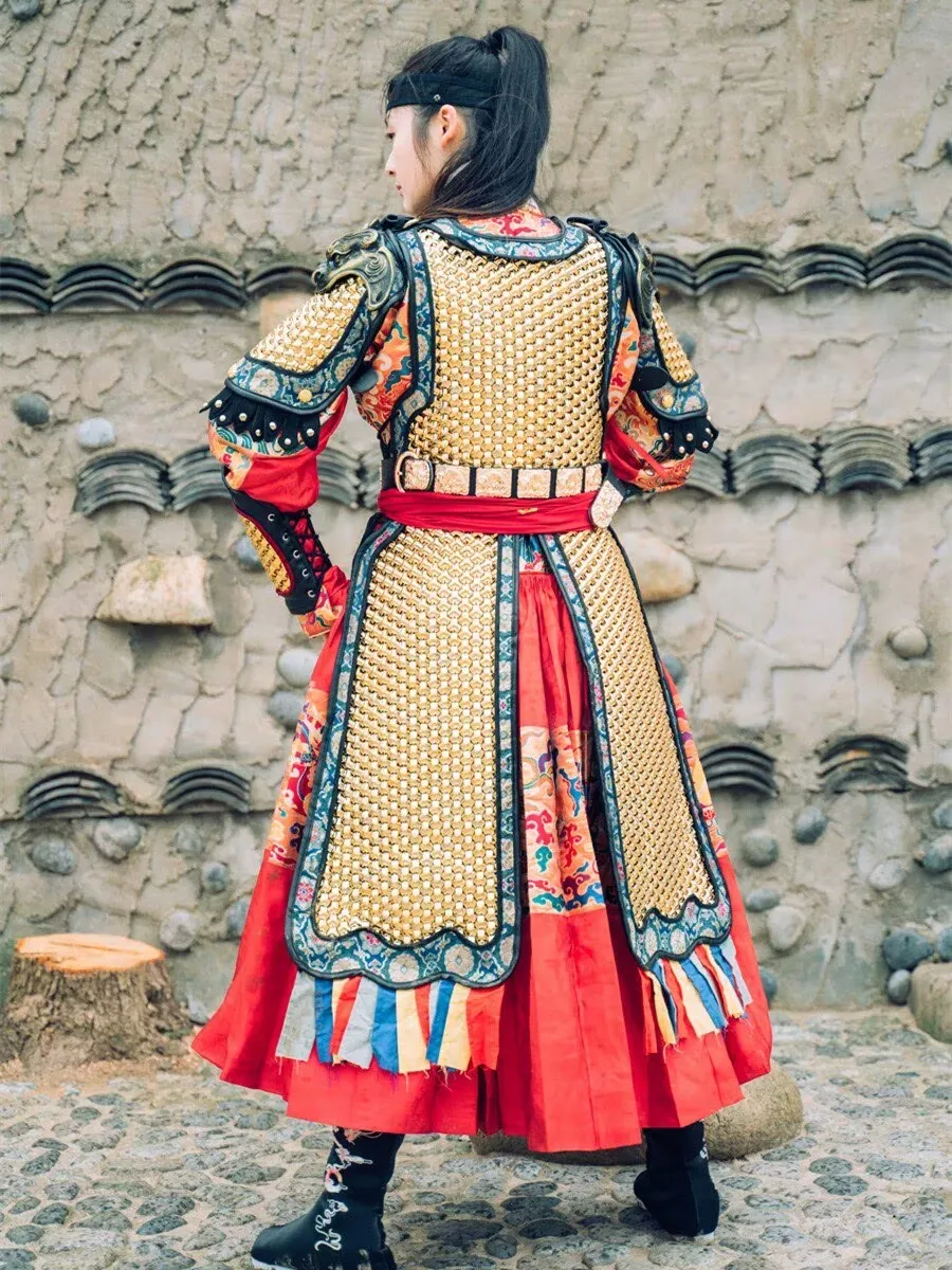 Real Armor Women Ming Dynasty Upright Stainless Steel Armour Medieval Warrior Outfit Unisex Practice Battle Gear Real Armor Men view 4