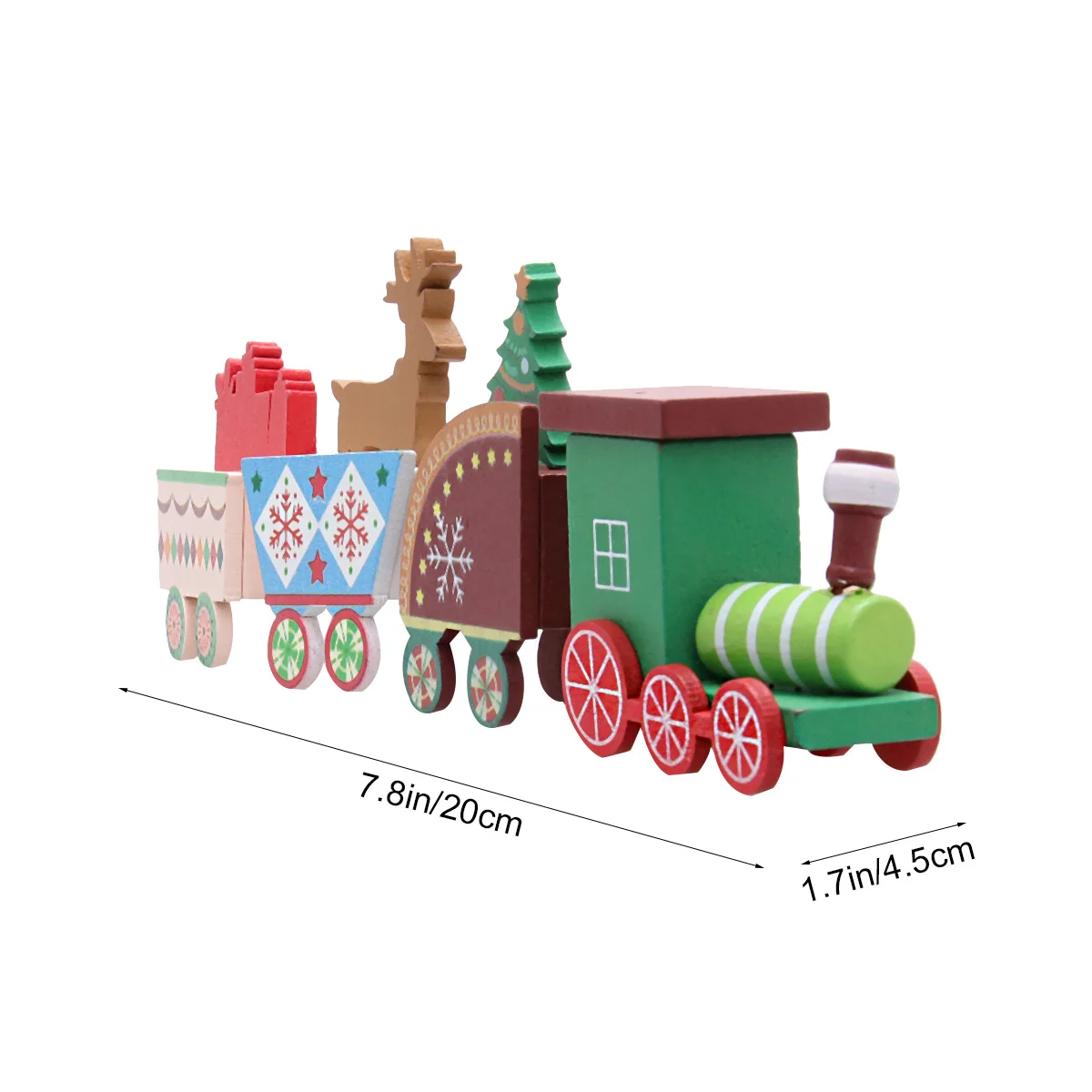 Kerst Kleurrijke Treintje Elegante Desktop Ornament Creatieve Kerst Thema Decoratie voor Feestkamer Display