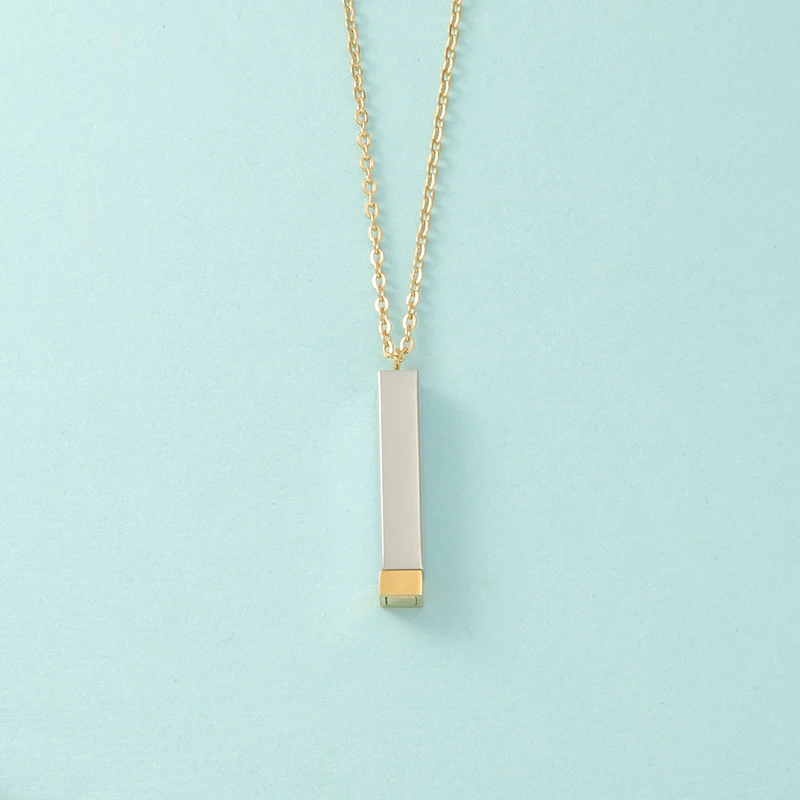 Fnixtar 10 Stück versteckte Anhänger-Charms, hochglanzpoliert, Edelstahl, quadratisch, Würfelstange für DIY-Halskette, Schmuck, Freunde, Liebhaber – Detail 6