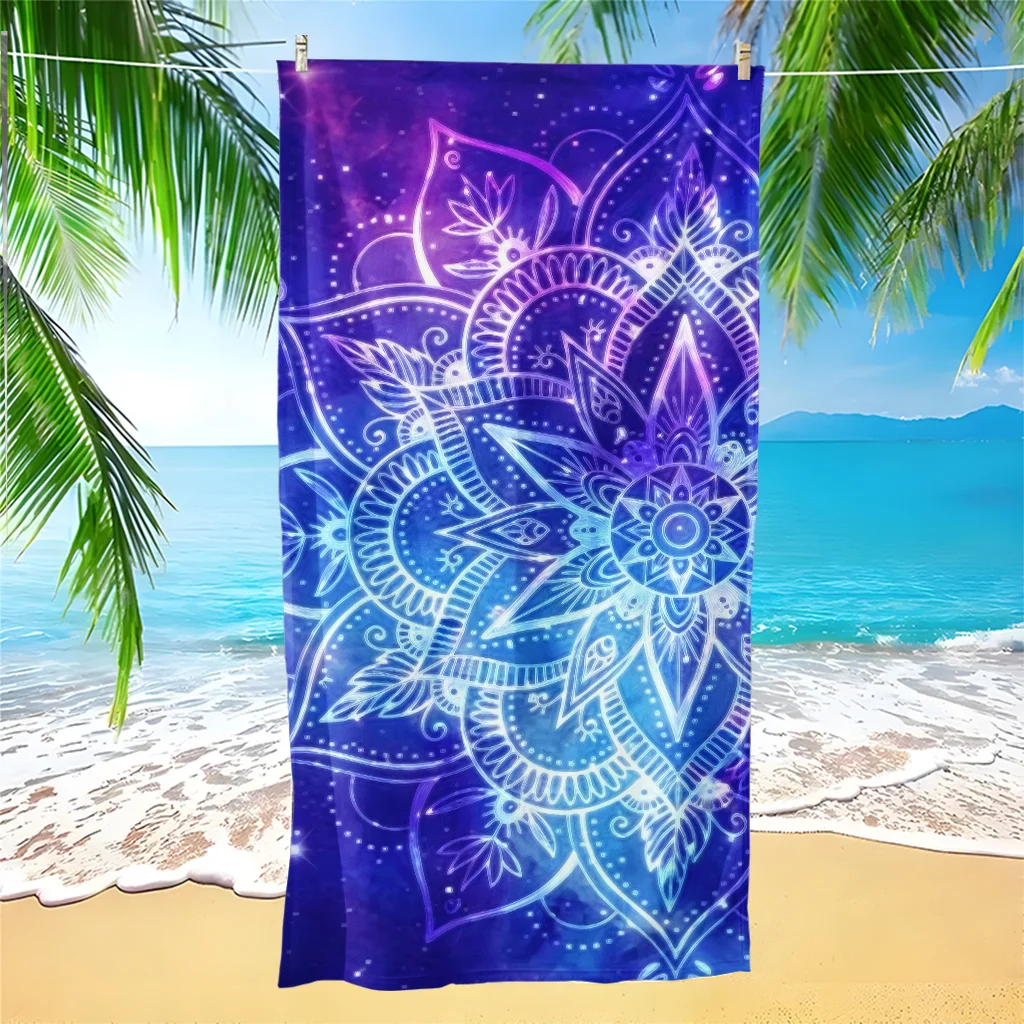 2D Flat, 2D Flat Beach Towel 1pc,, Large Rectangular Bath Towel, Sports Sweat Towel, Suitable for Beach Parties, Pool Days