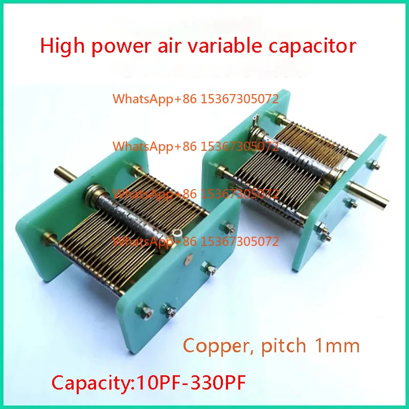 

High-Power Air Variable Capacitor Semi-Handmade Air-Adjusted Capacitor Capacity 10PF-330PF