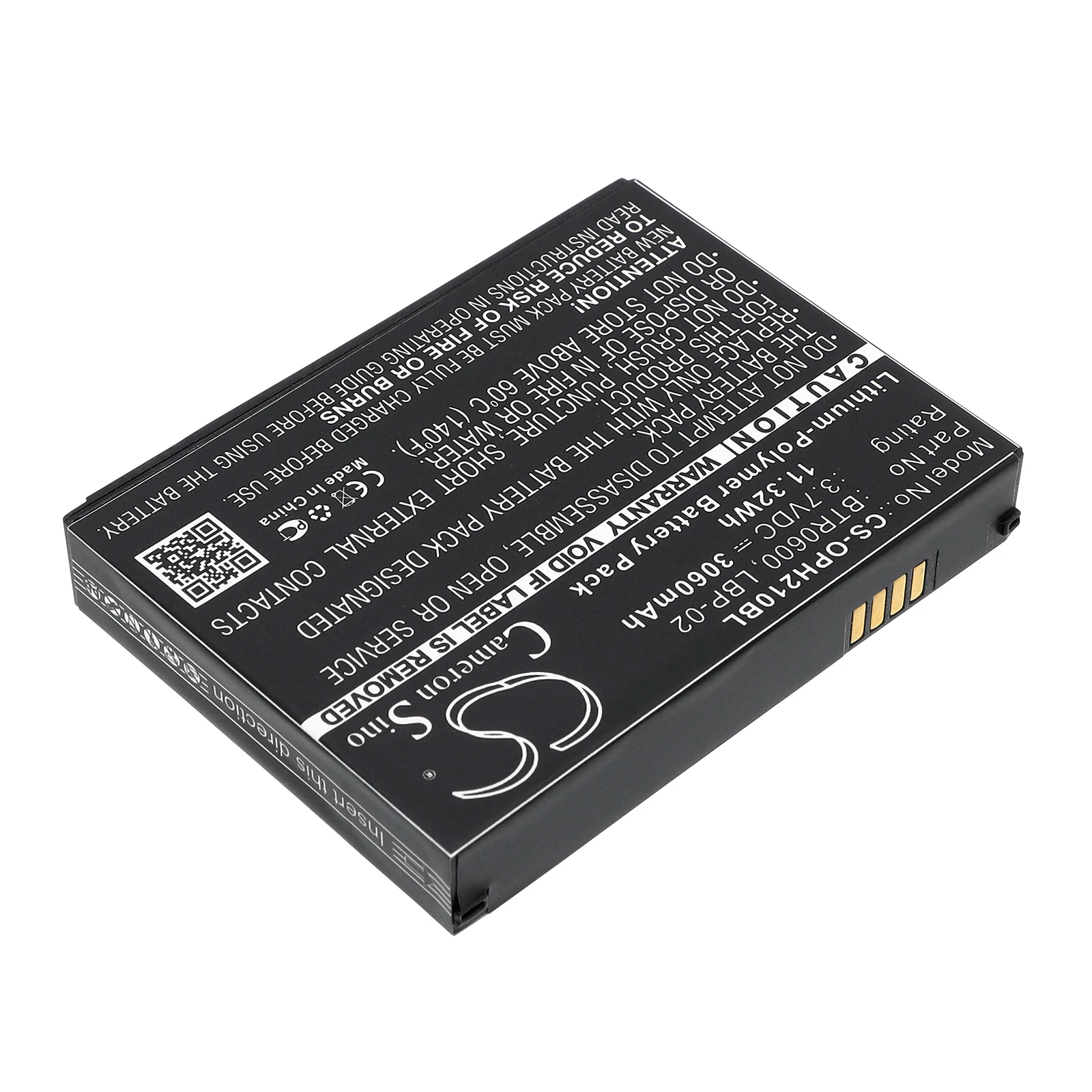 Replacement Battery for Opticon H21,H22,H21 1D,H21 1D alpha,H21 1D qwerty,H21 2D,H21 2D alpha,H21 PN:BTR0600 3060mAh / 11.32Wh