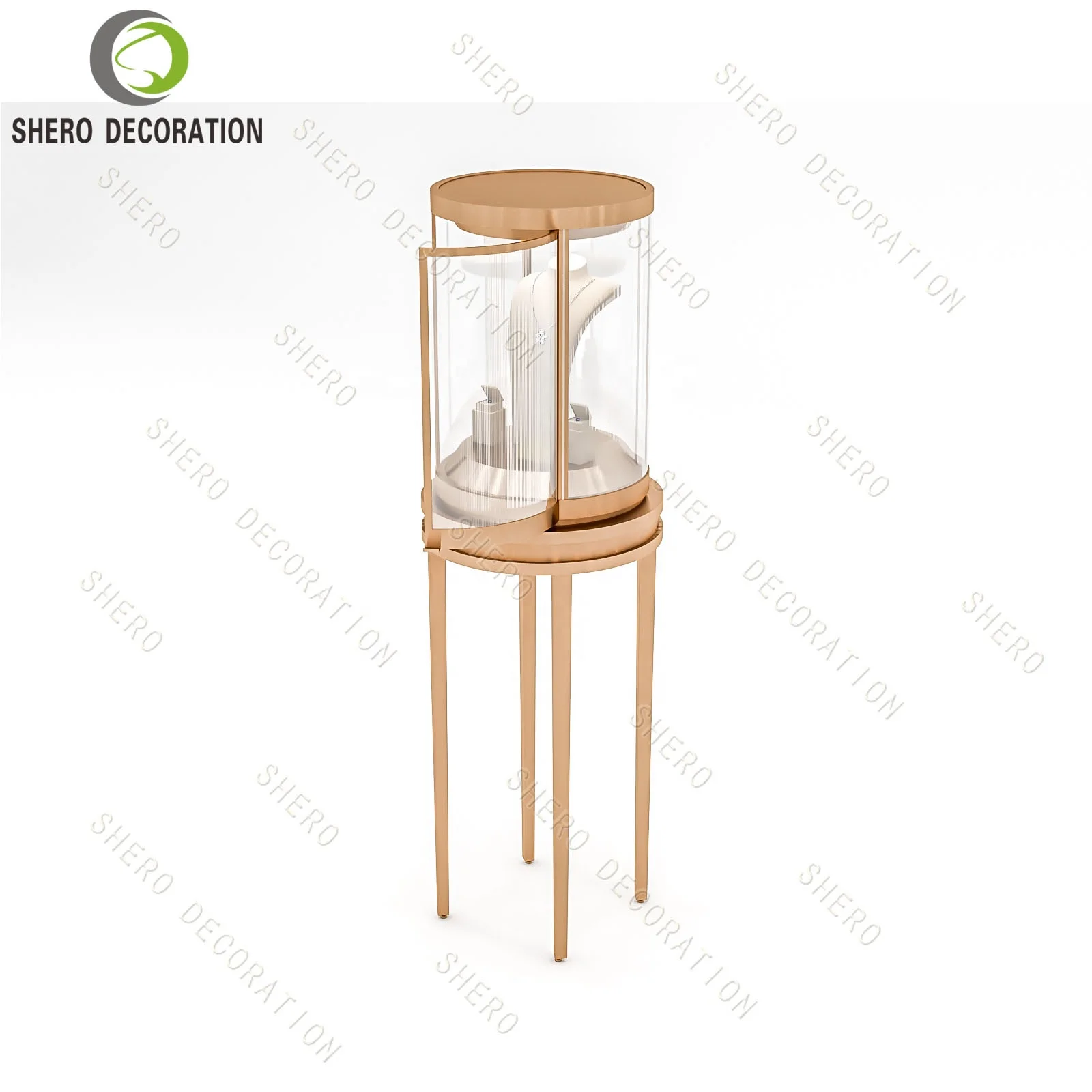 Custom.Golden Luxury Jewelry Shop Interior Design Ideas Jewelry Display Cabinet Set Custom Image Wall Cabinet Jewelry Showcase D