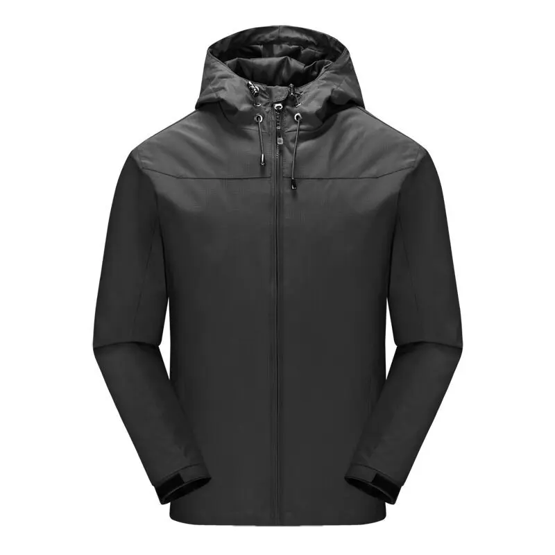 Spring and Autumn New Fashionable Men\'s Windproof and Waterproof Cardigan Hooded Zipper Jacket Outdoor Casual Sportswear