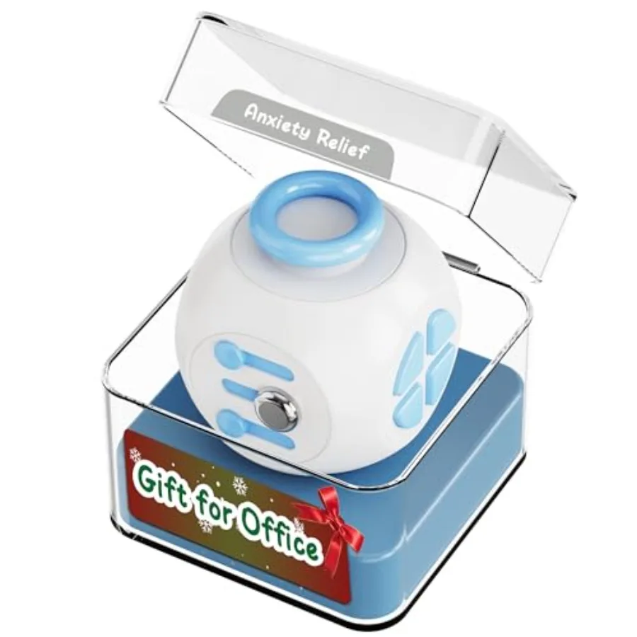 Fidget Toys Fidget Blocks Fidget Pads Stress Fidget Block Twisty Fidget Toy Cube Anxiety Toy Infinite Cube for Adult Blue