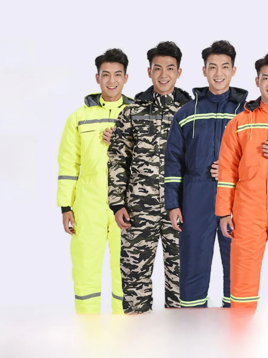 

Thiened Winter Overalls Workwear Cotton Jaet Outdoor Fiing Warm Labor Protection Clothes Free Size Men's orms Free ...