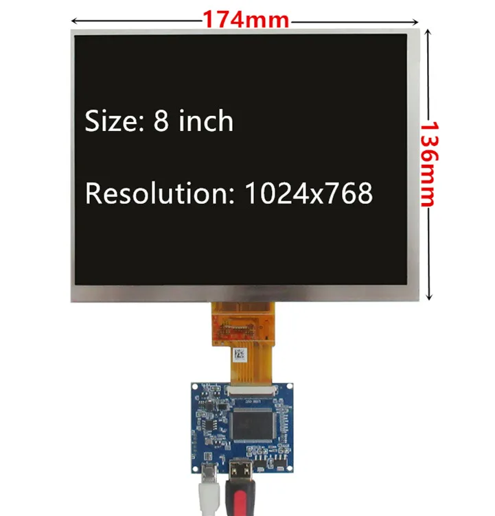 Imagem -03 - para Raspberry pi Banana Laranja pi Mini Computador Ips Tela Lcd Monitor Driver Placa de Controle Mini Hdmi-compatível