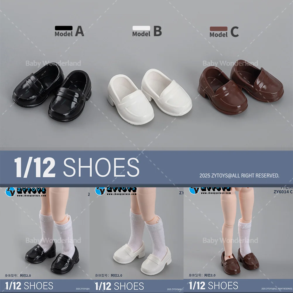 

ZYTOYS ZY6013 ZY6014 1/12 Scale Baby Shoes Uniform Shoes Model For 6'' Bjd Mjd Male Female Soldier Action Figure Body Dolls
