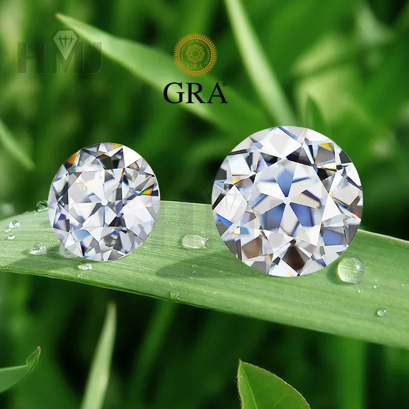 Hand Cut Loose Moissanite Stone Old European Cut 10 Carat GRA Certificate OEC  Pass Diamond Tester beads for jewelry making