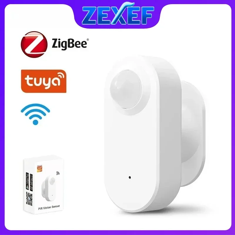

ZEXEF Smart WiFi Zigbee детектор движения PIR-датчик, совместимый с Alexa Google Home, мгновенные оповещения, система безопасности умного дома