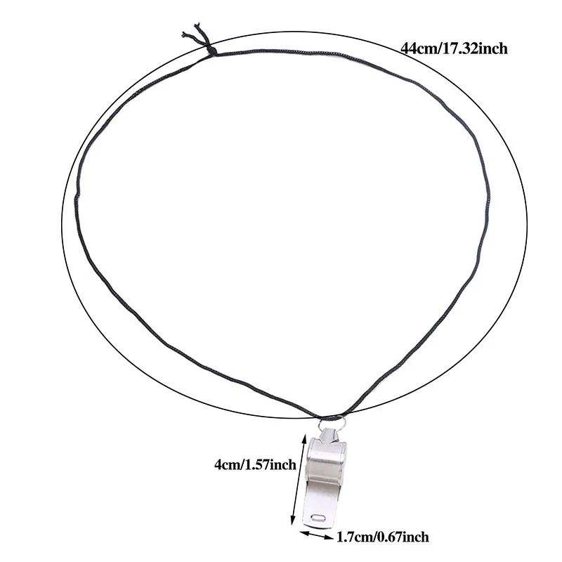 1/2/3pcs Stainless Steel Whistles Referee Sport Rugby Metal Rope Party Training Soccer Football Basketball Cheerleading Tool