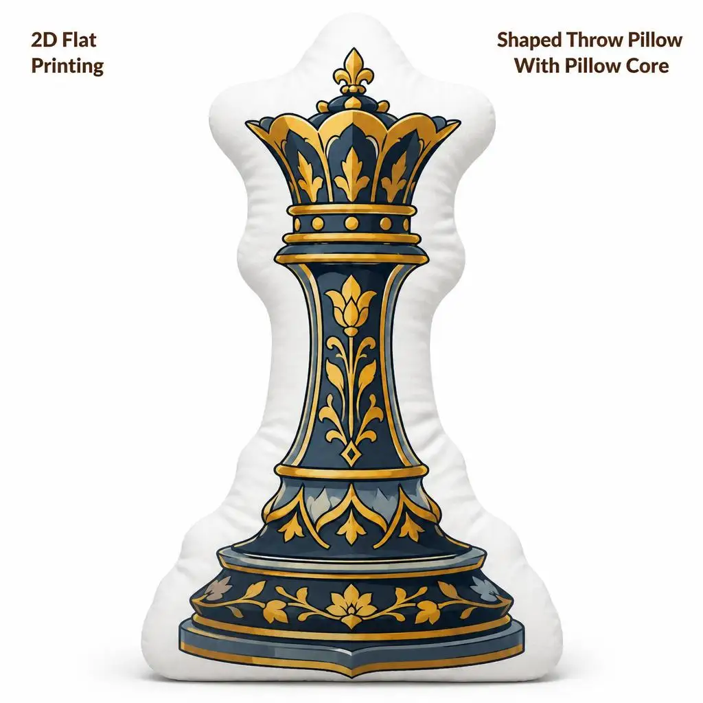Crown Queen Chess Players Gift Plush Pillow Cushion Irregular Stuffed Throw Pillow Home Decor Gift Sofa Bed Home