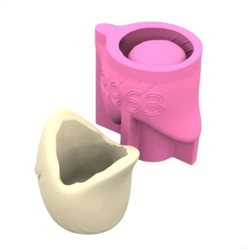 

C71F сочные вазы формы Силиконовая литья формы формы акулы формы силиконовой ручки плесени для творческих бетонных горшков