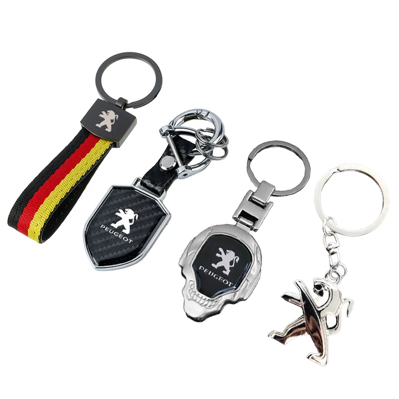 

Metal Alloy Car Logo Keychain Keyring for Peugeot 508 208 3008 407 607 307 RCZ 308 206 2008 Auto Key Chain Key Rings Accessories