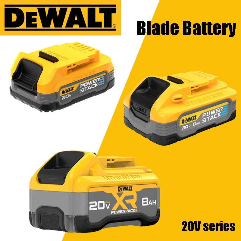 DEWALT Original 20V Lithium Blade Battery DCBP034 DCBP520 DCB2108 High Battery Life Stable Output Power Tool Accessories