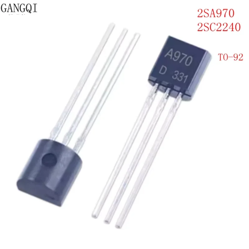 100Pcs 2SA970 2SC2240 A970 C2240 TO-92 Bipolar Transistors - BJT NPN New original IN STOCK