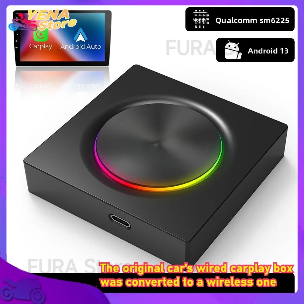 

Car wireless carplay BOX, wireless CarPlay Android Auto, Qualcomm octa-core AI BOX, car wireless accessory