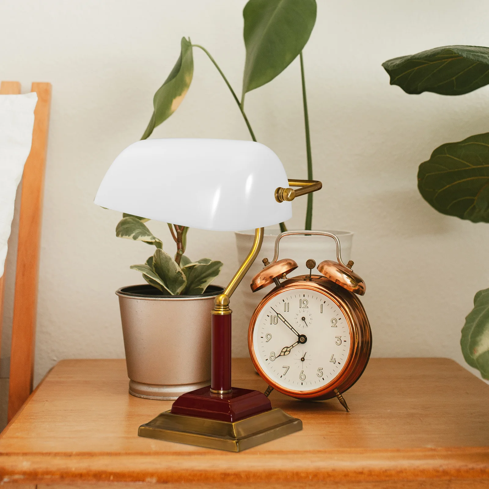 

Retro Table Lamp Lampshade Glass Replacement Pp Bedside Bankers for Desk Shades Light Fixtures Green