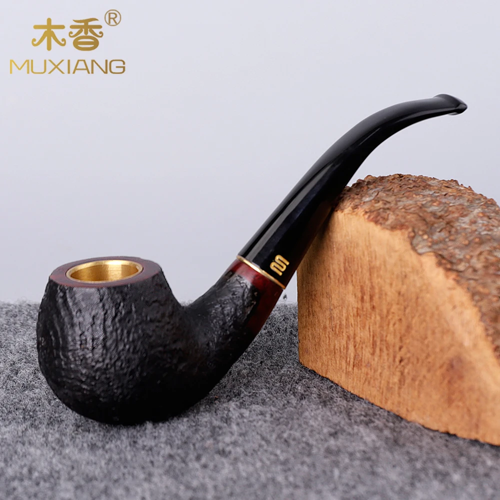 Cigarettes Smoking Set  , Smoking Tobacco , Tobacco Pipes, Briar Pipe With Smokable Cigarette copper pot,  With gold Ring To Fix