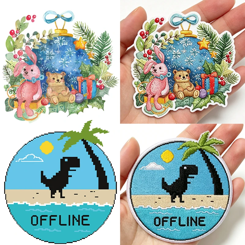 Custom Embroidery Patch Custom Iron On Patches Logo Team Group Personalized DIY Fusible Patch Hook & Loop Patch For Clothing