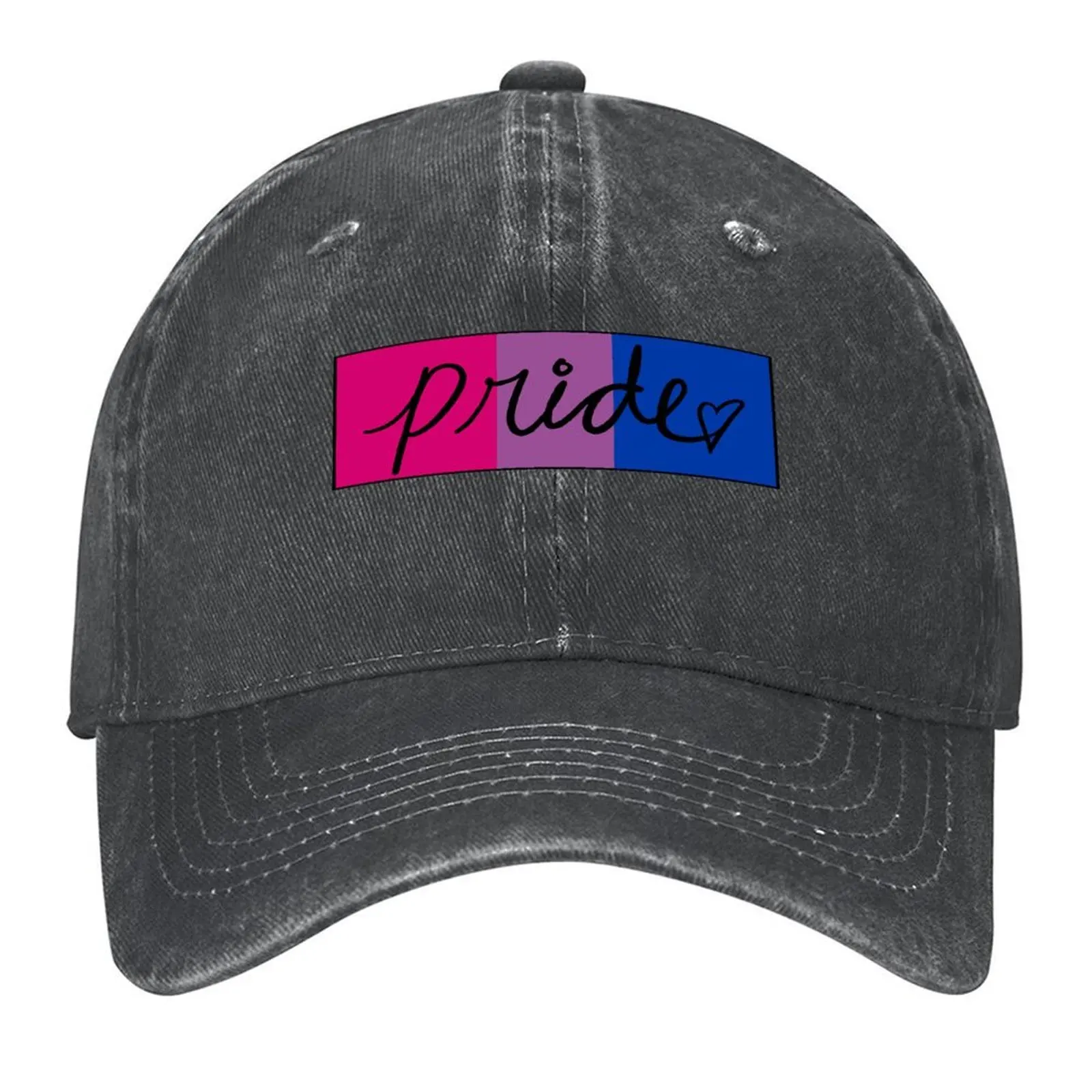 

Bisexual Pride - Handwritten Cursive Script Baseball Cap western Hat Luxury Cap Hood Snapback Cap Caps For Women Men's