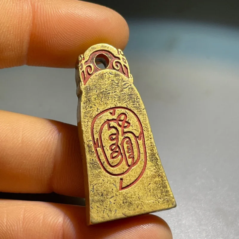 Antique Taoist Copper Seal Golden Light Mantra Thunder Fire Gold Medal Mailing Mountain Ghost Buddha Monk Bao Taishang Laojun Wo