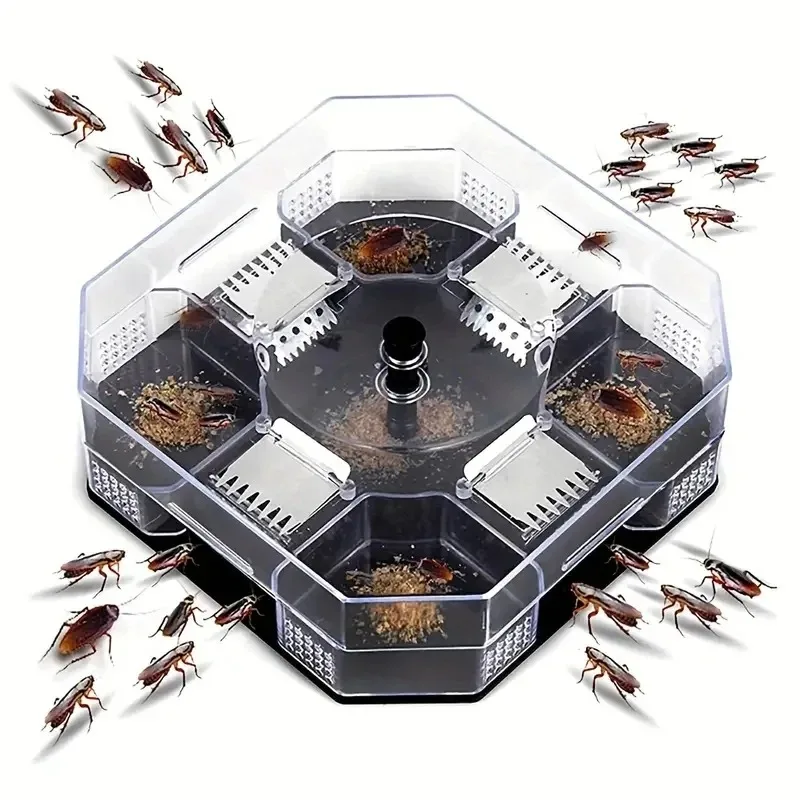 High Capacity Cockroach Trap Box Star Artifact Catcher Reusable Cockroach House Pest Control Device for Kitchen Bathroom255