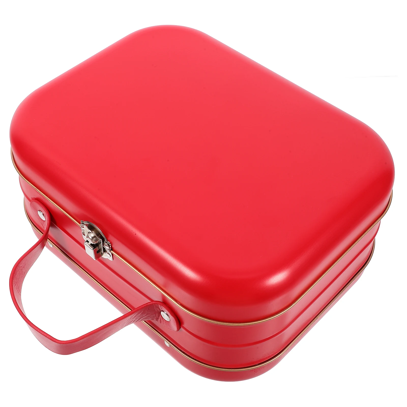 

1pc Gift Packaging Box Small Tinplate Suitcase Shape Storage Case For Jewelry Coins Candy Desktop Organizer Multipurpose Tin