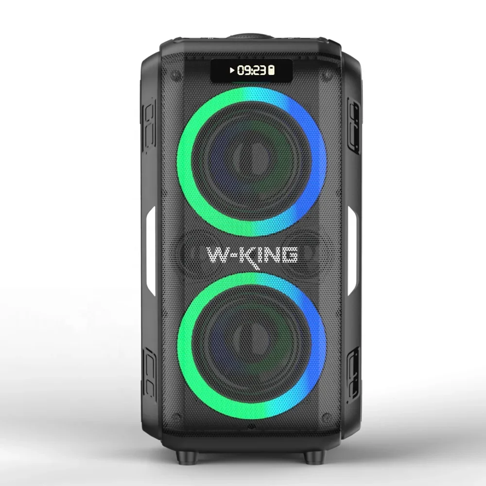 W-KING T9 Pro portable TWS stereo wireless altavoz Bluetooth speaker with RGB lights, for party, support guitar input