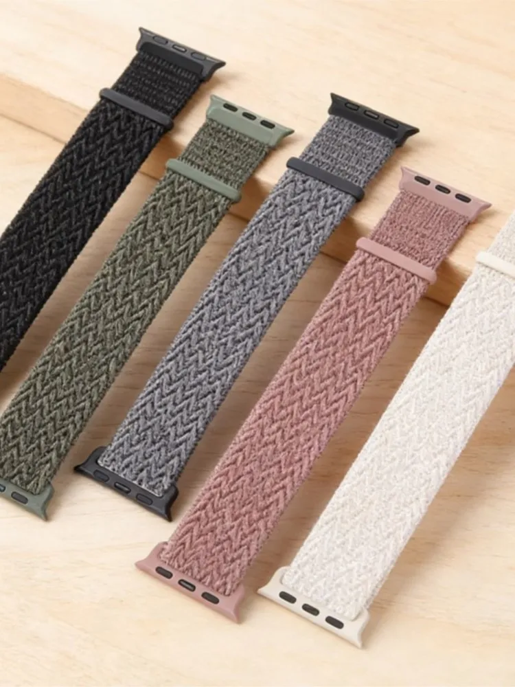 Sportowy pasek do zegarka Apple Watch, 49 mm, 46 mm, 45 mm, 44/42/41/40 mm, nylonowa bransoleta typu „scrunchie”, seria 12, 11, 10, 9, 8, 7, SE, Ultra 3, 4. — 2