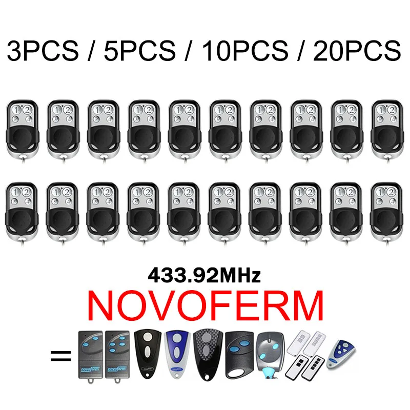 NOVOFERM MINI NOVOTRON 522 524 502 504 MAX43-2 MAX43-4 MCHS43-2 MTR43-2 MNHS433 02 04 Garage Door Remote Control 433.92MHz