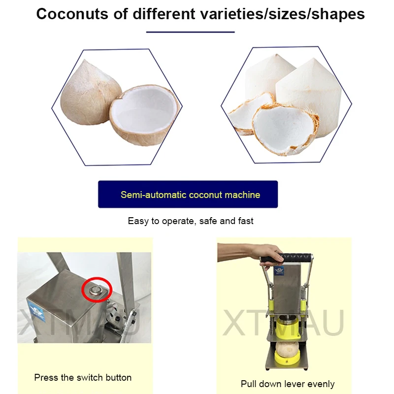 Full Điện Tự Động Trẻ Trung Dừa Già Nắp Openging Máy Dừa Xanh Mở Máy Dừa Vỏ Dụng Cụ Mở Cắt Máy Làm