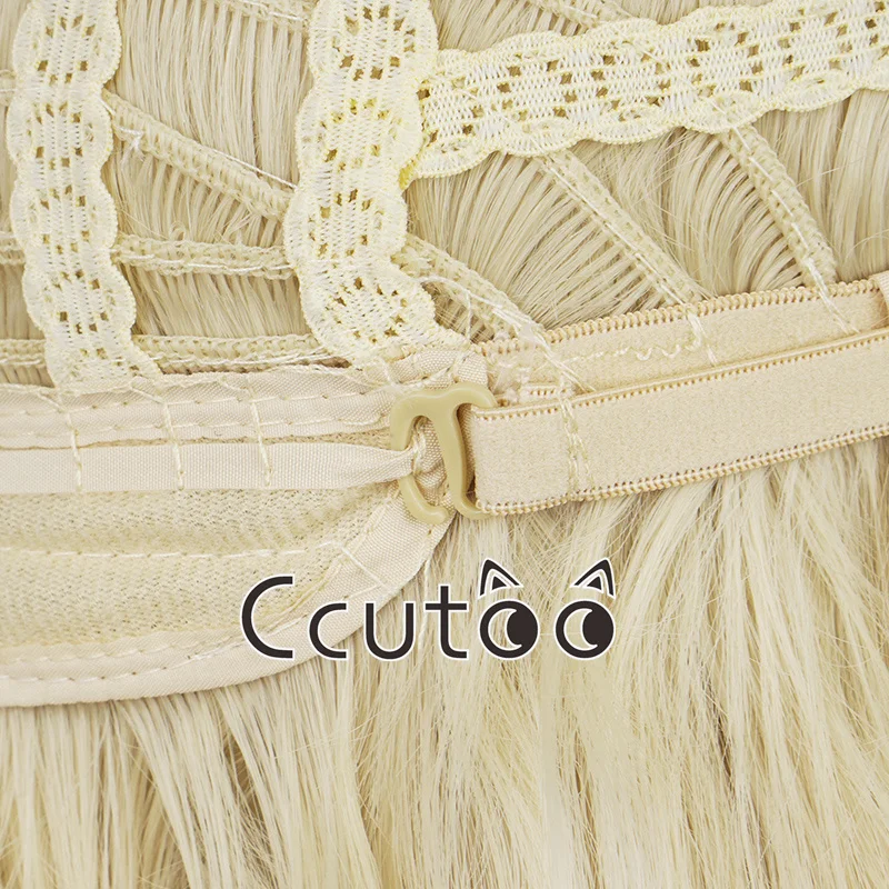 Game LOL Western Magic Shadow Evelynn Cosplay Wigs 55cm Blonde Curly Wigs Heat Resistant Synthetic Hair