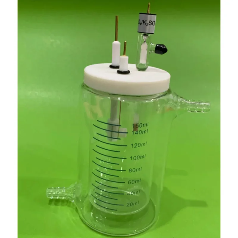 150ml Double-layer Glass Electrolytic Cell Can Pass Circulating Water,   Bath Without Electrodes