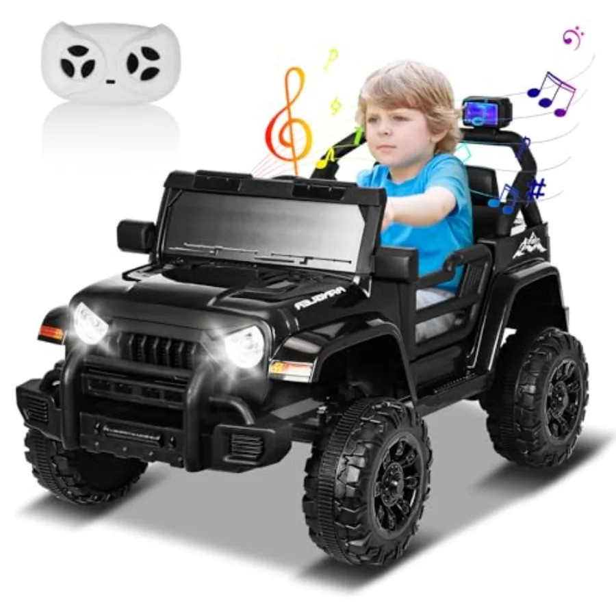 

12V Electric Ride on Car Power Wheels with Parents Remote Control ' Electric Vehicles for Boys and Girls Battery Powered Off-Ro