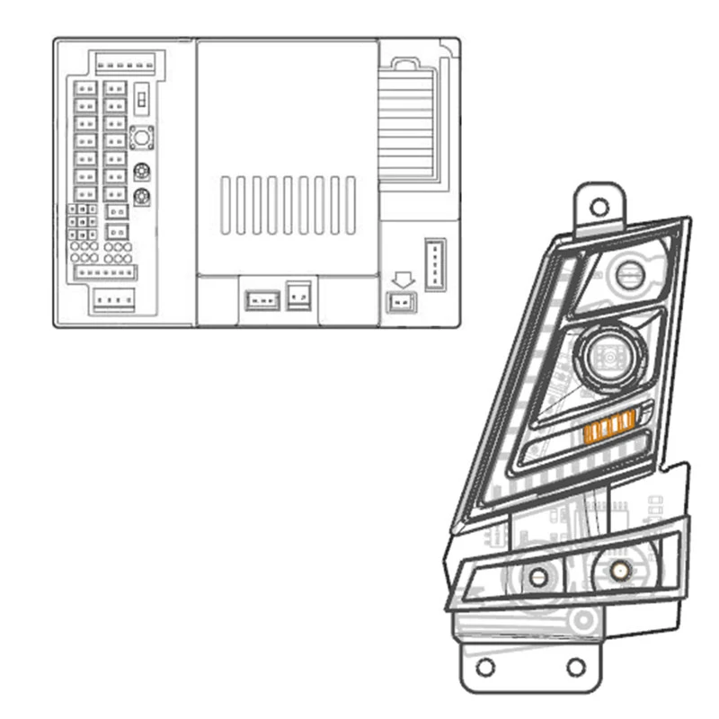 نظام إضاءة LED بمقياس 1:14 4 في 1 مجموعة إضاءة MFC-03 01 لشاحنة Tamiya RC VOLVO FH16 56360 56362