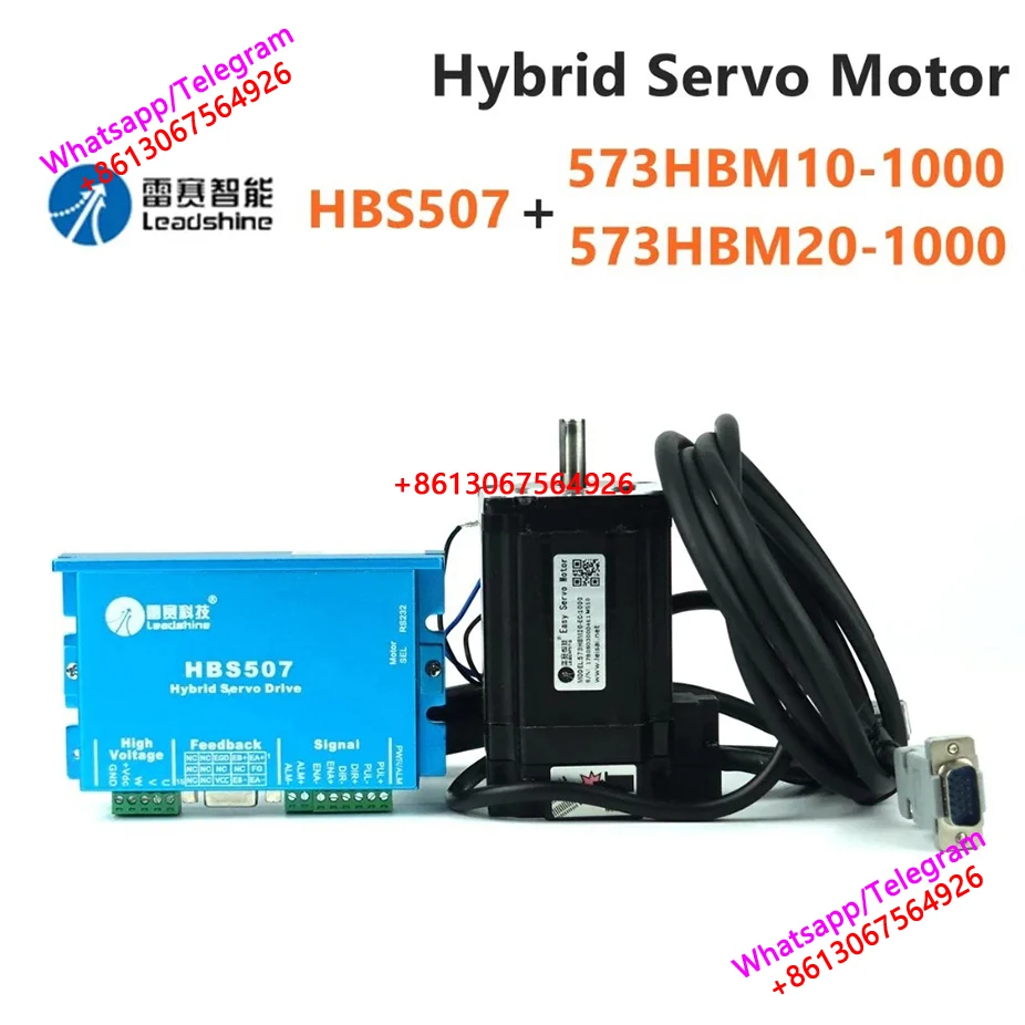 leadshine Nema23 Three-phase Hybrid Servo Motor Drive Hbs507, 573hbm20-1000 Set 57 Closed-loop Motor Leisai Genuine