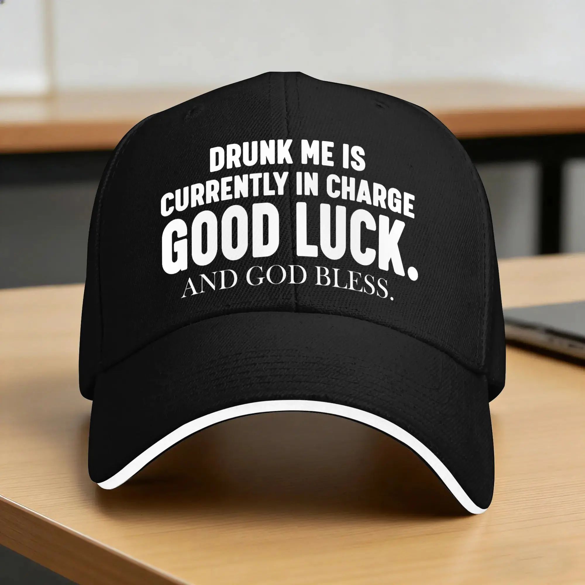 Drunk Me is Currently in Charge Funny Drinking Humor Baseball Cap  Hiking Fishing Sun-Proof Trucker Hat Unisex Men Baseball Caps
