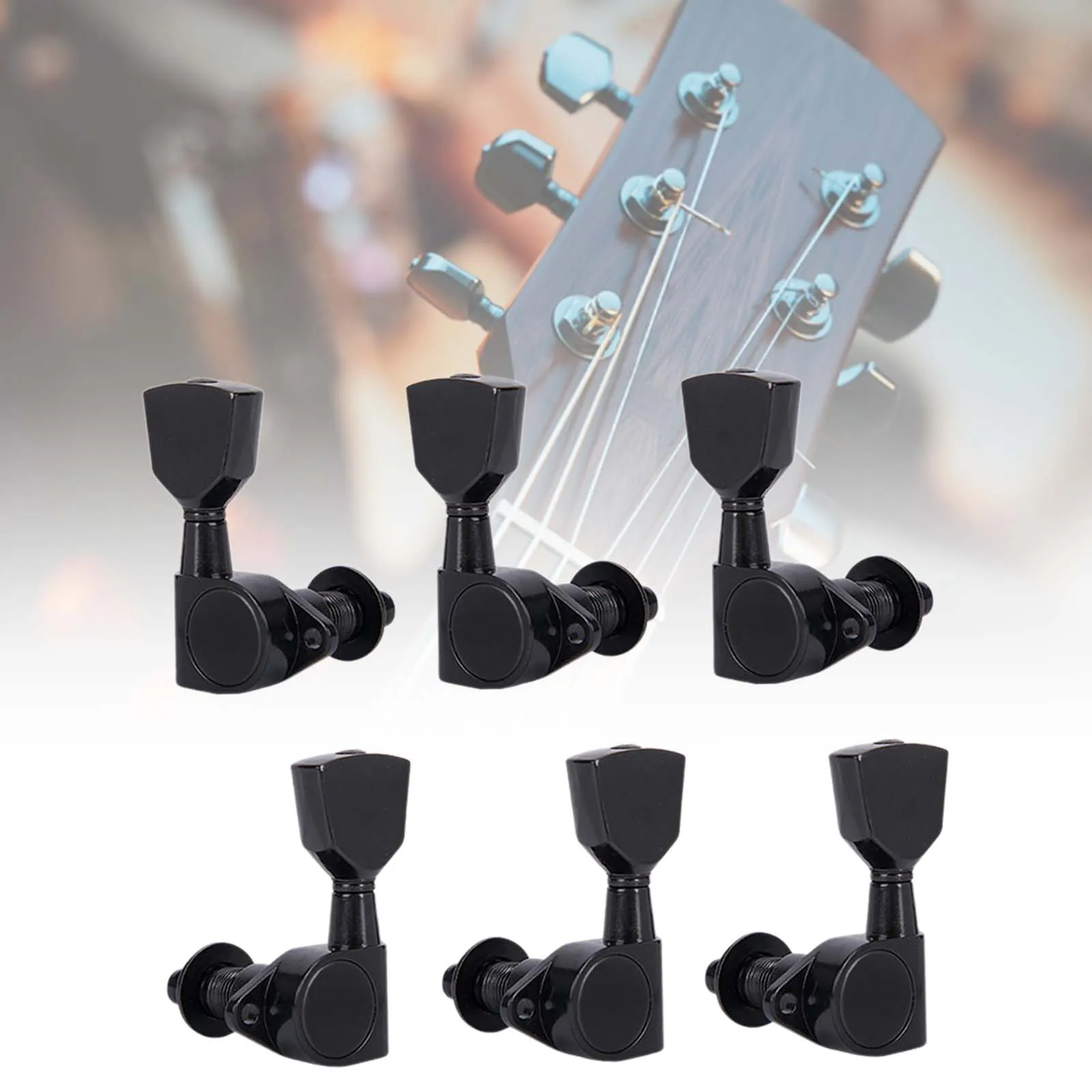 6 Pieces 3R 3L Guitar Tuner Pegs Guitar Tuner Machine Head Stringed Knobs Tuning Keys Accessories for Guitars Parts