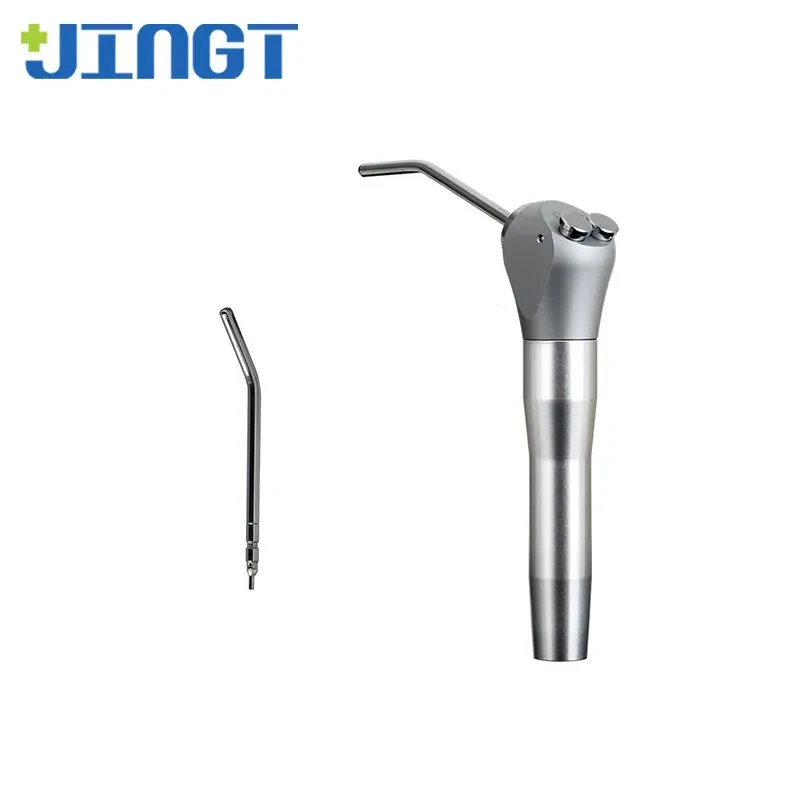 JINGT HB-5028 Dental Triple Gun Head Turbine Three-Use Stainless Steel Water Mouth Three-Way Tip Colored Nozzle with Two Guns